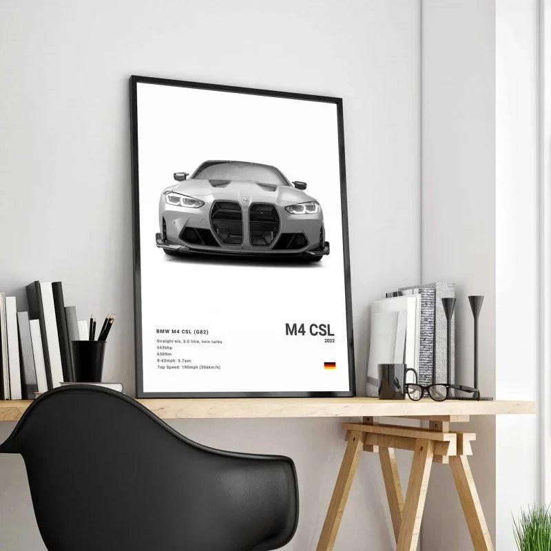 Monochrome Supercar Canvas